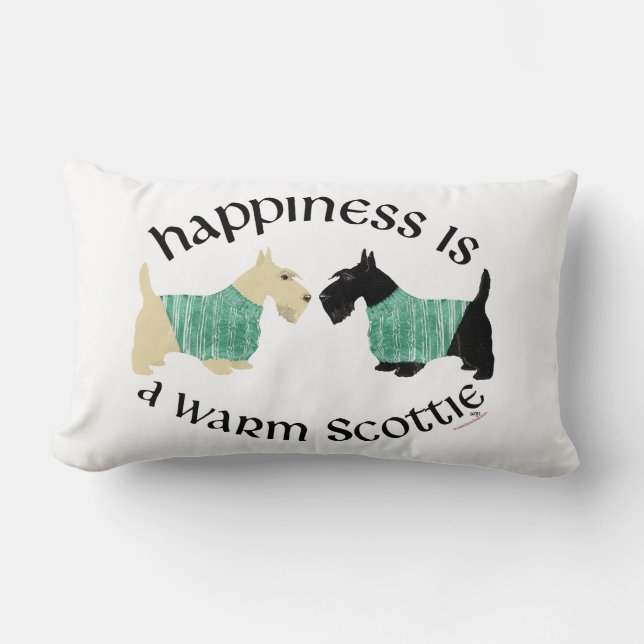 Almohada de la Felicidad del Terrier Escocés (Anverso)