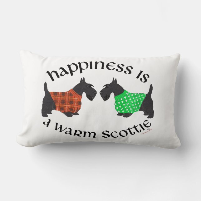 Almohada de la Felicidad del Terrier Escocés (Anverso)