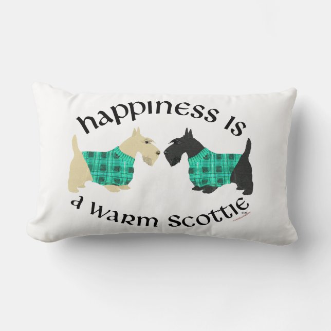 Almohada de la Felicidad del Terrier Escocés (Anverso)
