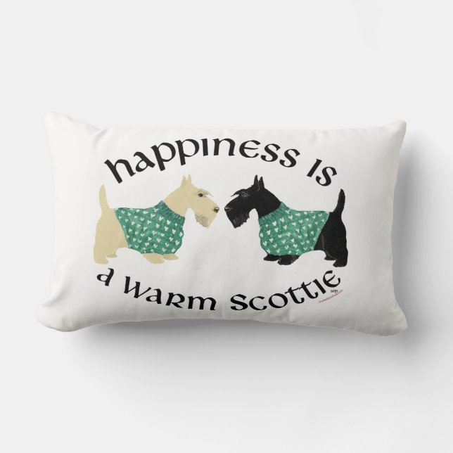 Almohada de la Felicidad del Terrier Escocés (Anverso)