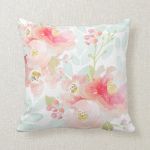 Almohada de la felpa del rosa de la floración de