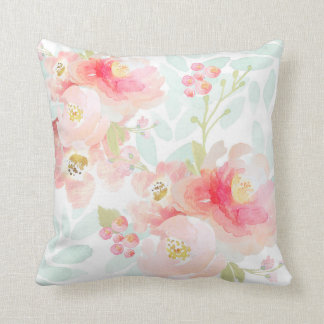 Almohada de la felpa del rosa de la floración de