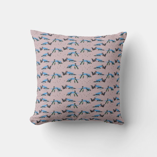 Almohada de la Fiesta de la Piscina de Pingüinos ( (Anverso)