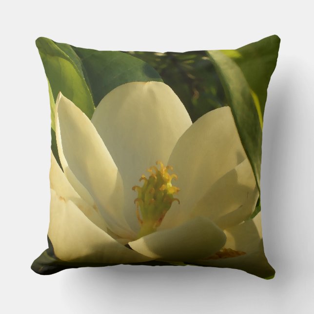 Almohada de la flor de la magnolia meridional (Anverso)