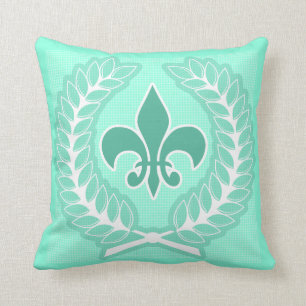 Almohada de la flor de lis de la menta