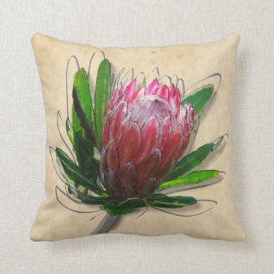 Almohada de la flor de rey Protea