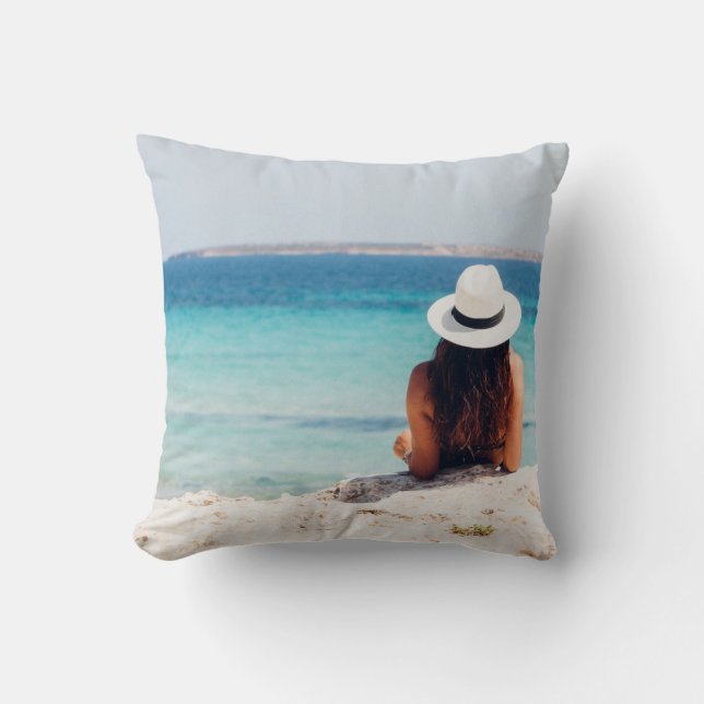 Almohada de la foto de la opinión de la playa (Anverso)