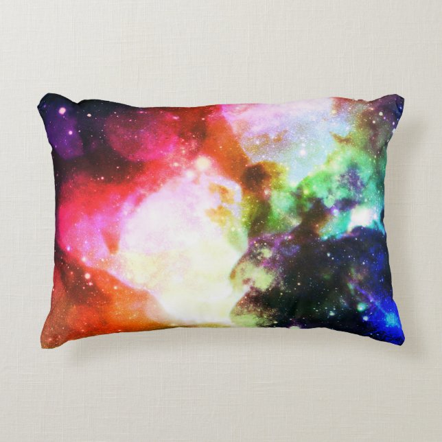 Almohada de la galaxia con nebulosa arco iris (Anverso)