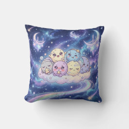 Almohada de la galaxia de amigos de la luna lindos