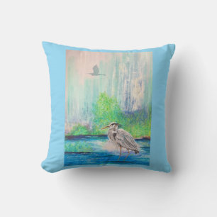 Almohada de la garza azul