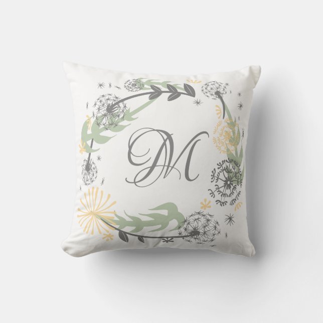 Almohada de la guirnalda del diente de león del (Anverso)
