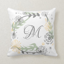 Almohada de la guirnalda del diente de león del