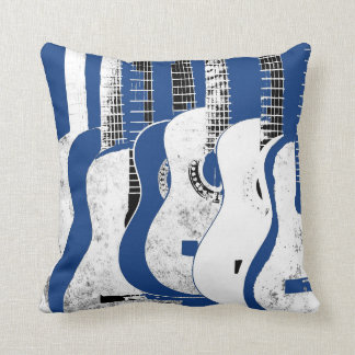 Almohada de la guitarra del azul de cobalto