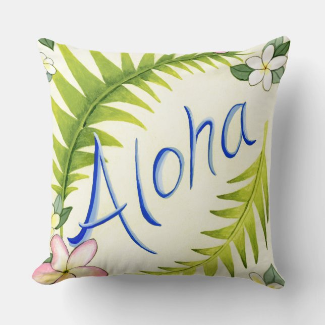 Almohada de la hawaiana - almohada tropical (Anverso)