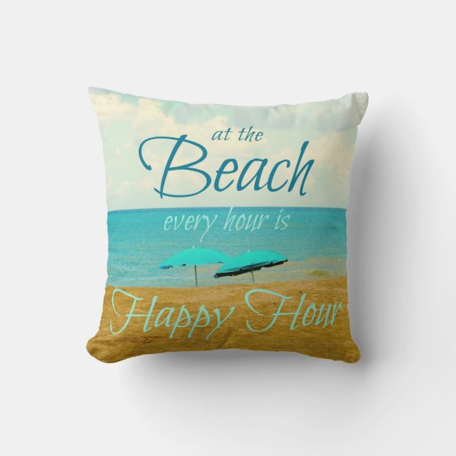 ALMOHADA DE LA HORA FELIZ DE LA PLAYA (Anverso)