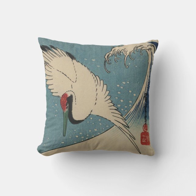Almohada de la imagen de impresión de Woodblock (Anverso)