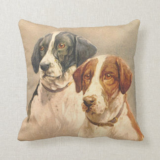 Almohada de la imagen del perro del vintage