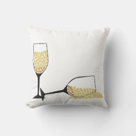 Almohada de la impresión de la pata del vino