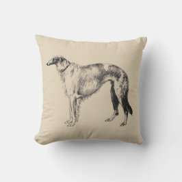 Almohada de la impresión de Martynow del Borzoi