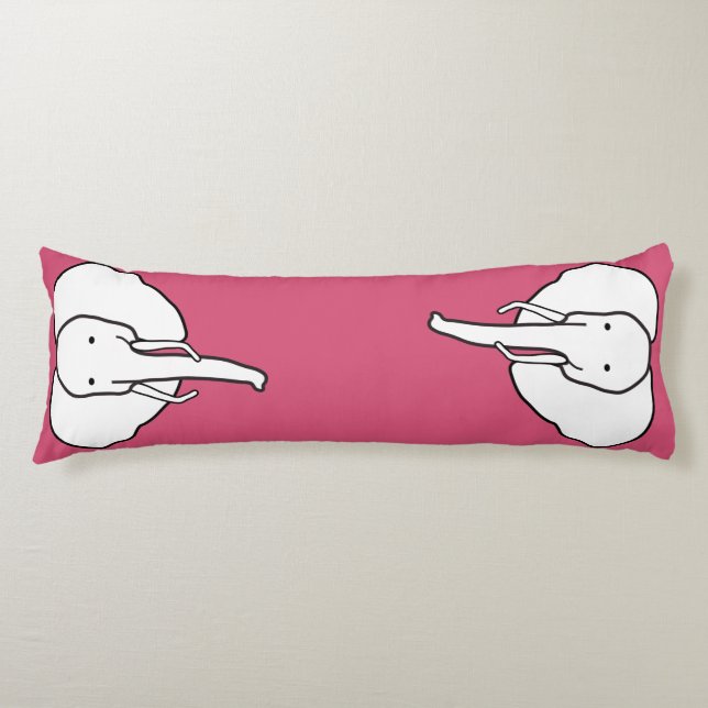 Almohada de la impresión del elefante del dibujo (Anverso)