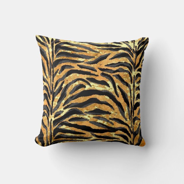 Almohada de la IMPRESIÓN del TIGRE (Anverso)