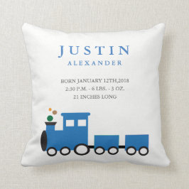 Almohada de la invitación del nacimiento del tren