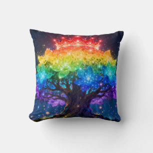 Almohada de la lluvia de colores del árbol de luz