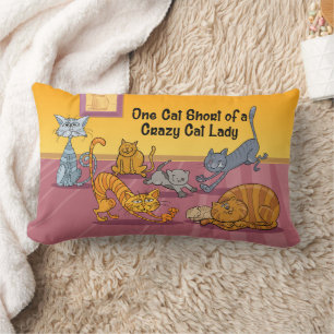 Almohada de la loca de los gatos