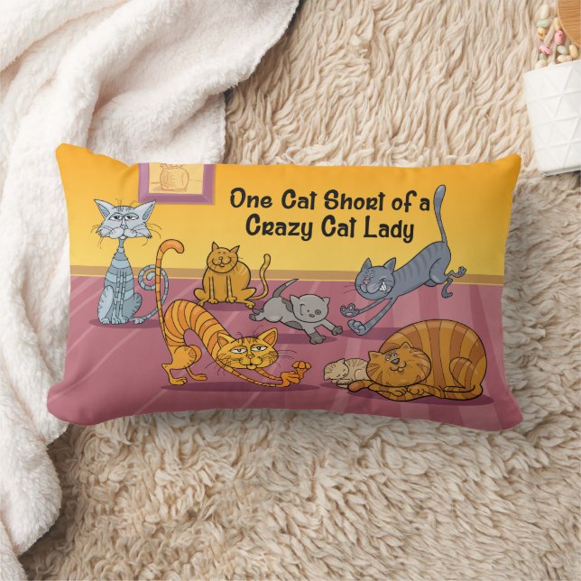 Almohada de la loca de los gatos (Manta)