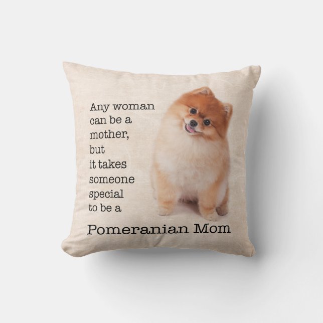 Almohada de la mamá de Pomeranian (Anverso)
