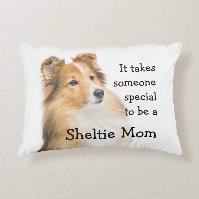 Almohada de la mamá de Sheltie (Anverso)