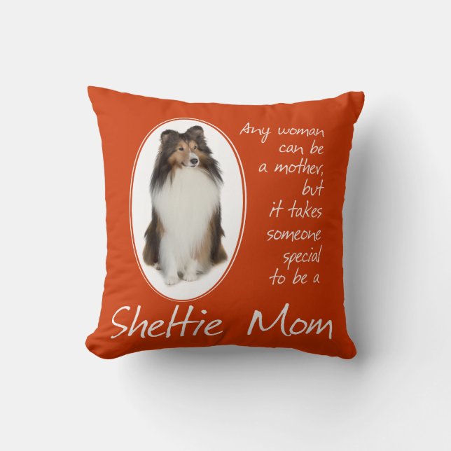 Almohada de la mamá de Sheltie (Anverso)