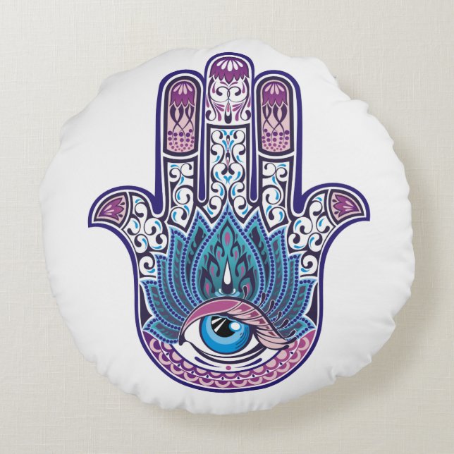 Almohada de la mano de Hamsa Fátima (Reverso)