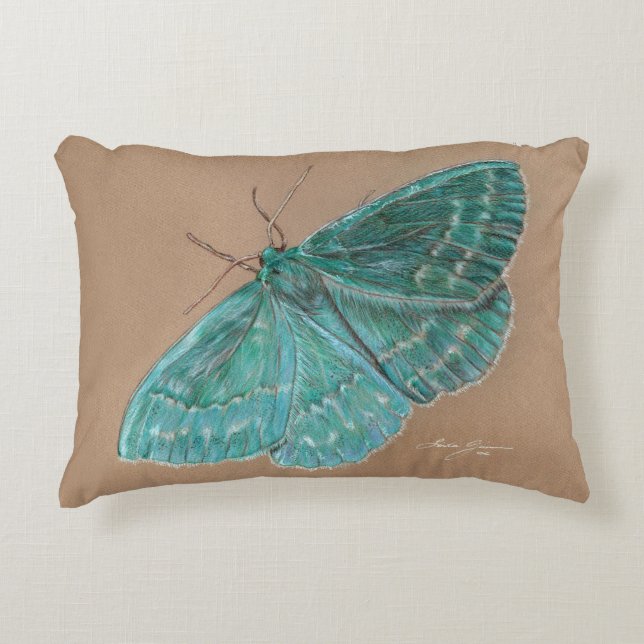 Almohada de la mariposa de la turquesa (Anverso)