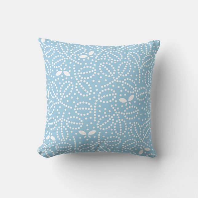 Almohada de la mariposa en azul del Cornflower (Anverso)