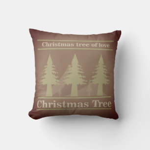 almohada de la Navidad árbol de amor