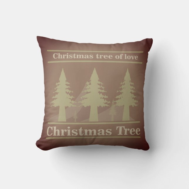 almohada de la Navidad árbol de amor (Anverso)