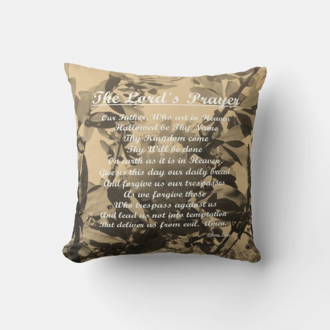 Almohada de la Oración del Señor (Anverso)