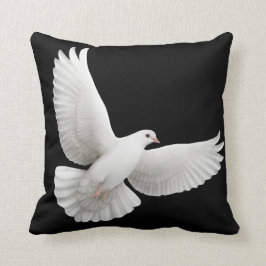 Almohada de la paloma del blanco de Paloma que