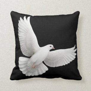Almohada de la paloma del blanco de Paloma que