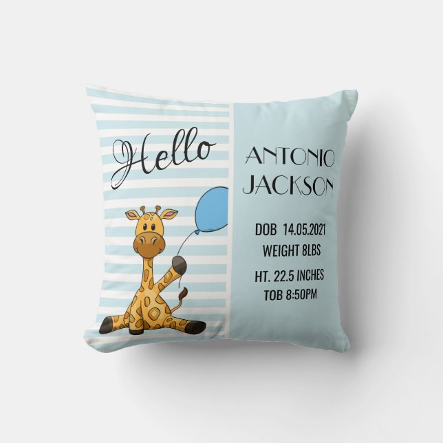 Almohada de la partida de nacimiento (Anverso)