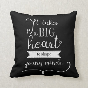 Almohada de la "pizarra" con una cita para los