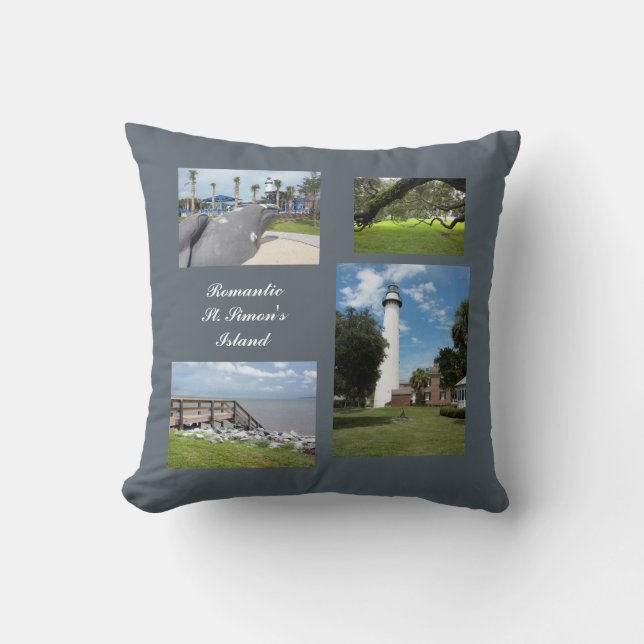 Almohada de la plantilla de la foto de la isla de (Anverso)