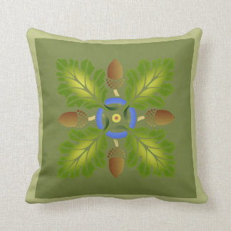 Almohada de la plantilla de la hoja del roble