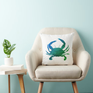 Almohada de la playa de Silhouette con pinturas de