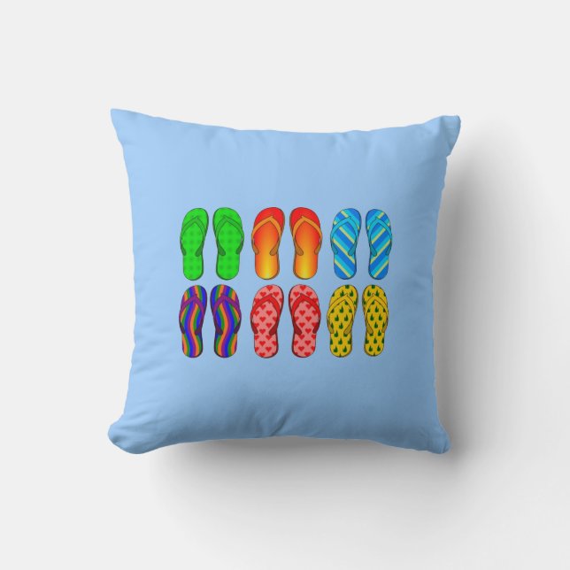 Almohada de la playa del flip-flop (Anverso)