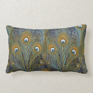 Almohada de la pluma del pavo real