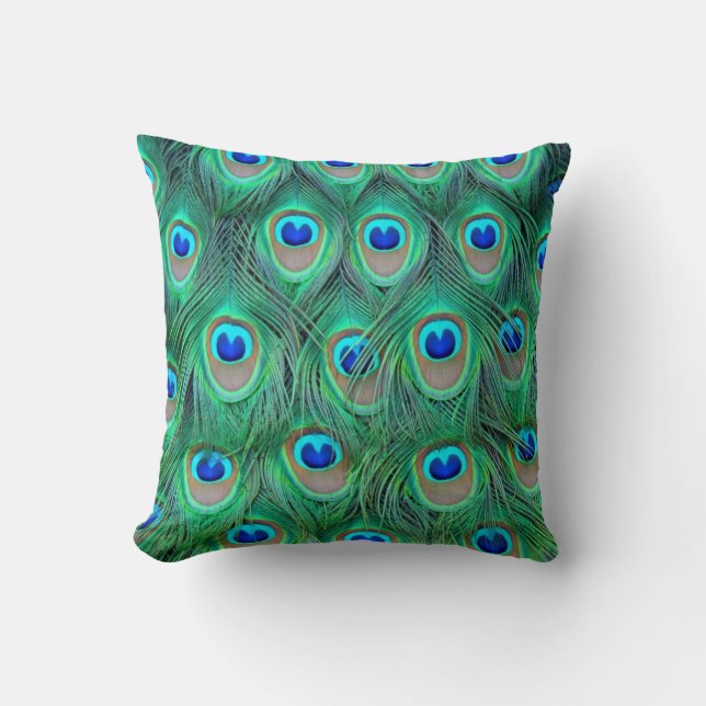Almohada de la pluma del pavo real (Anverso)