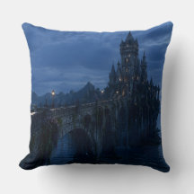 Almohada de la puente del castillo bajo la luz de 