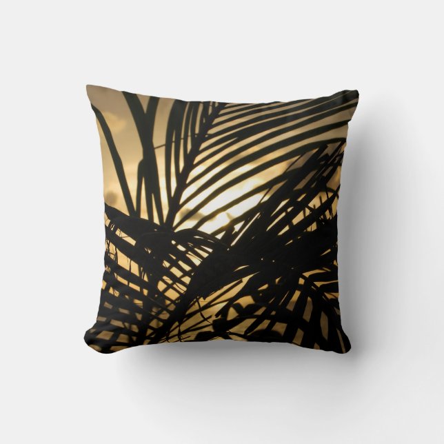 Almohada de la puesta del sol de la silueta (Anverso)